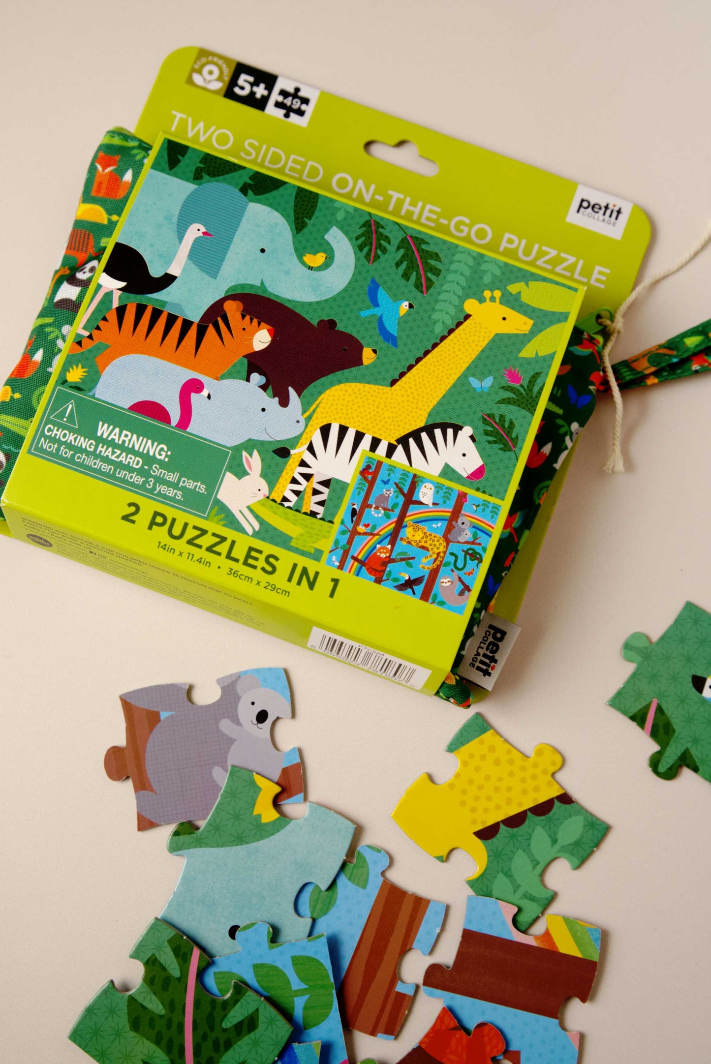 Double Sided On-The-Go Animal Menagerie Puzzle