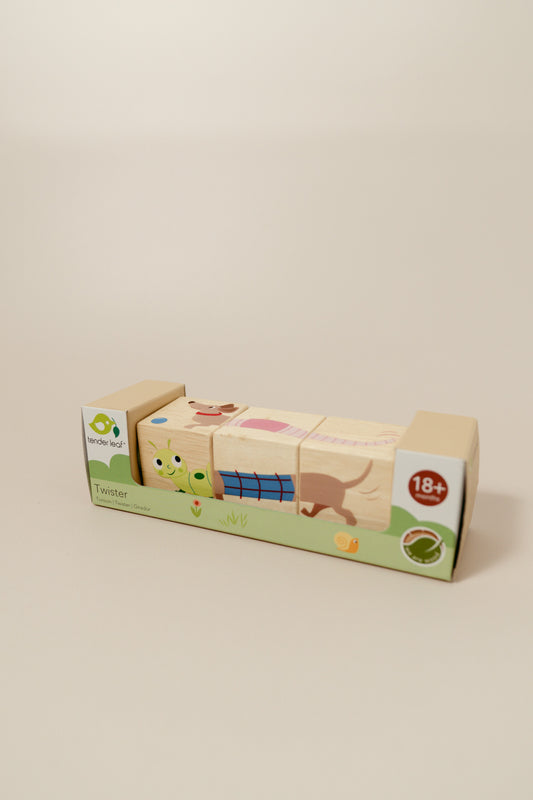 Tender Leaf Toy - Wooden Twisting Cubes