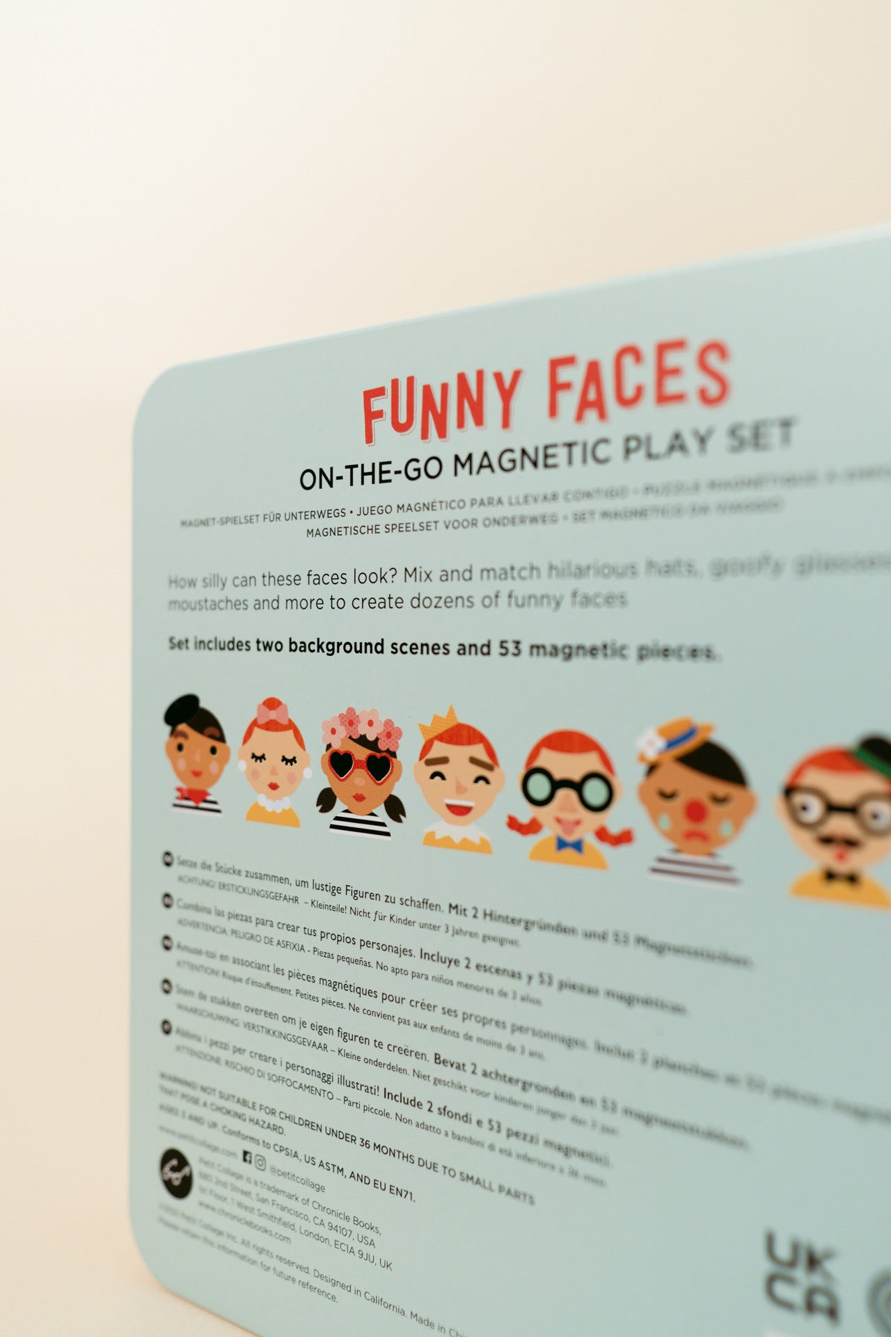 Petit Collage - Funny Faces Magnetic Play Set